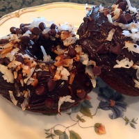 Baked Chocolate Coconut Doughnuts